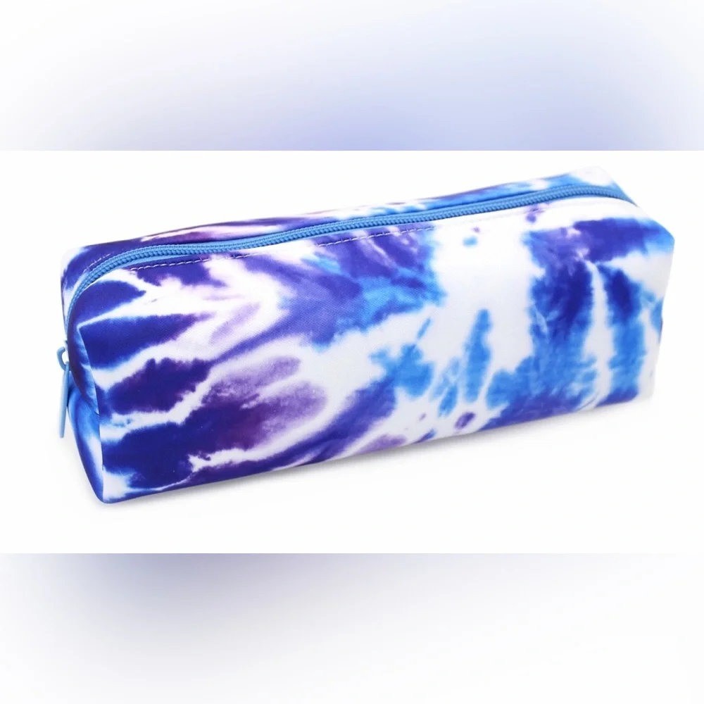 Pen+Gear Tie-Dye Pencil Pouch, Blue & Purple